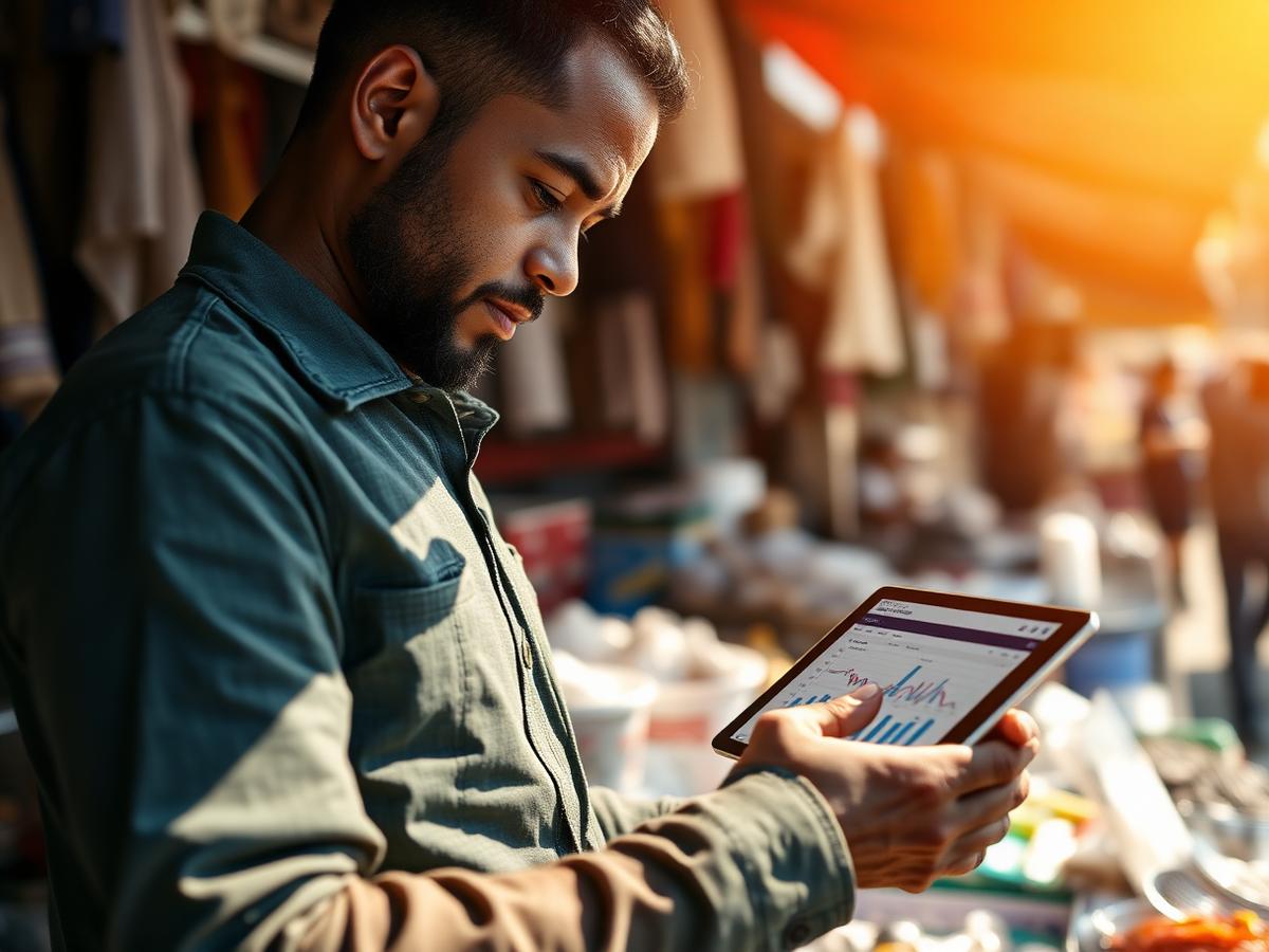 SME using tablet